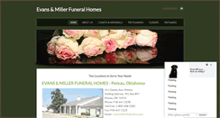 Desktop Screenshot of evansandmillerfuneralhomes.com